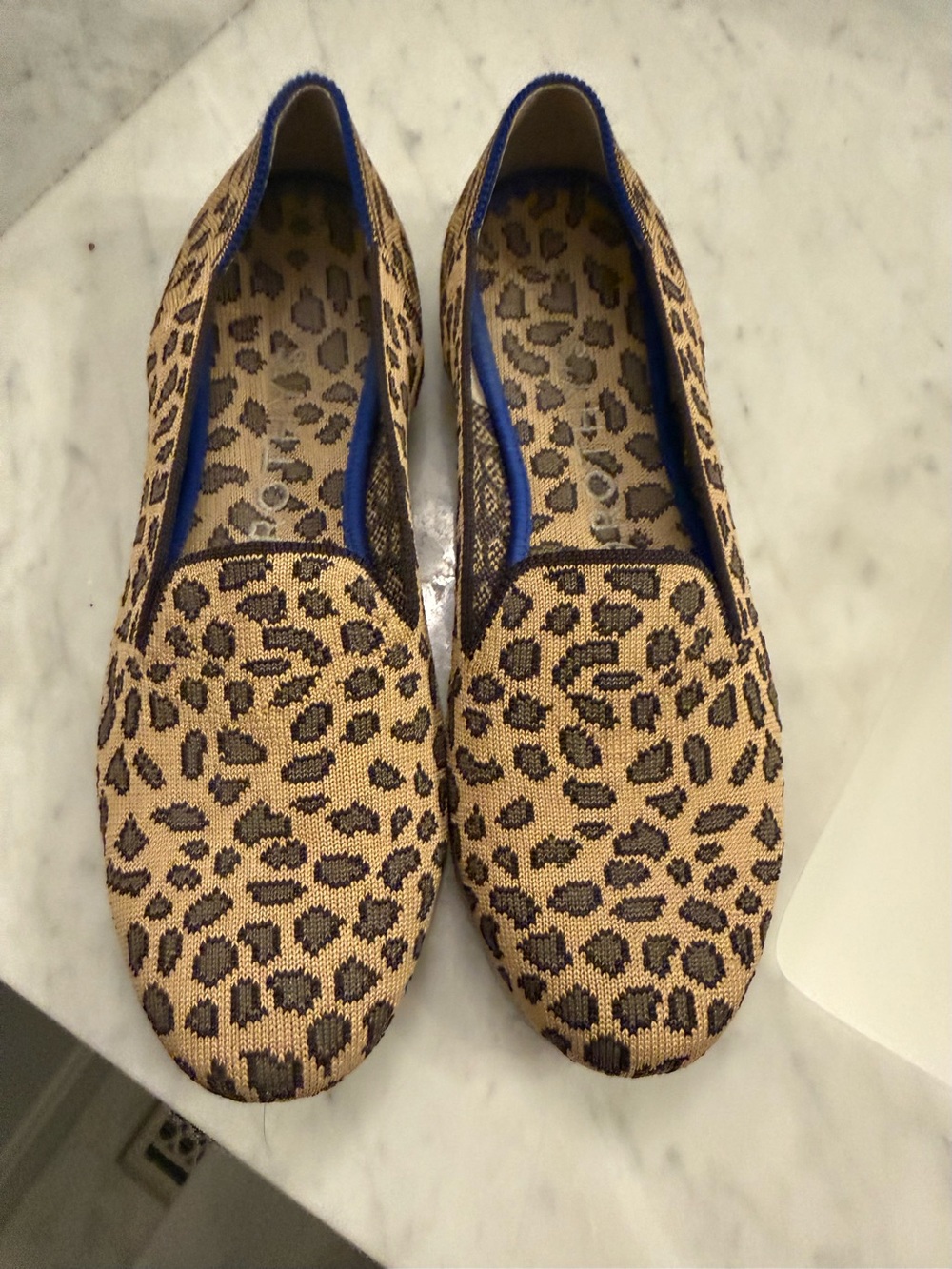 Rothy’s Leopard Print Women’s Slip-On Flats - Tan/Black